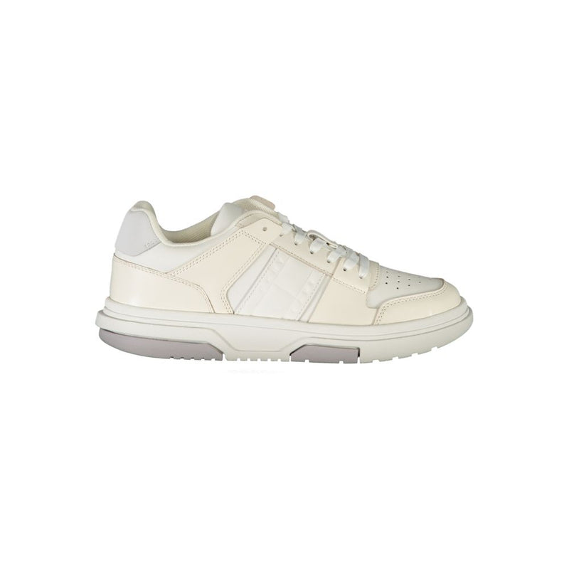 Tommy Hilfiger Women's White Polyester Sneaker - Stylish Comfort