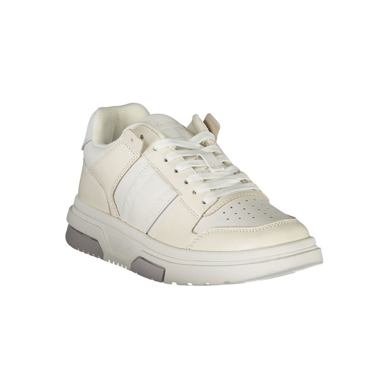 Tommy Hilfiger Women's White Polyester Sneaker - Stylish Comfort