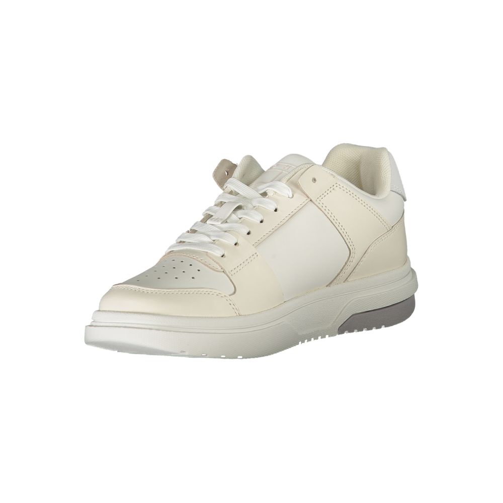 Tommy Hilfiger Women's White Polyester Sneaker - Stylish Comfort