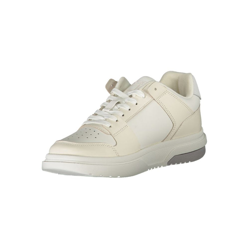 Tommy Hilfiger Women's White Polyester Sneaker - Stylish Comfort