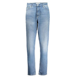 Calvin Klein Blue Cotton Women Jeans - Stylish Mom Fit