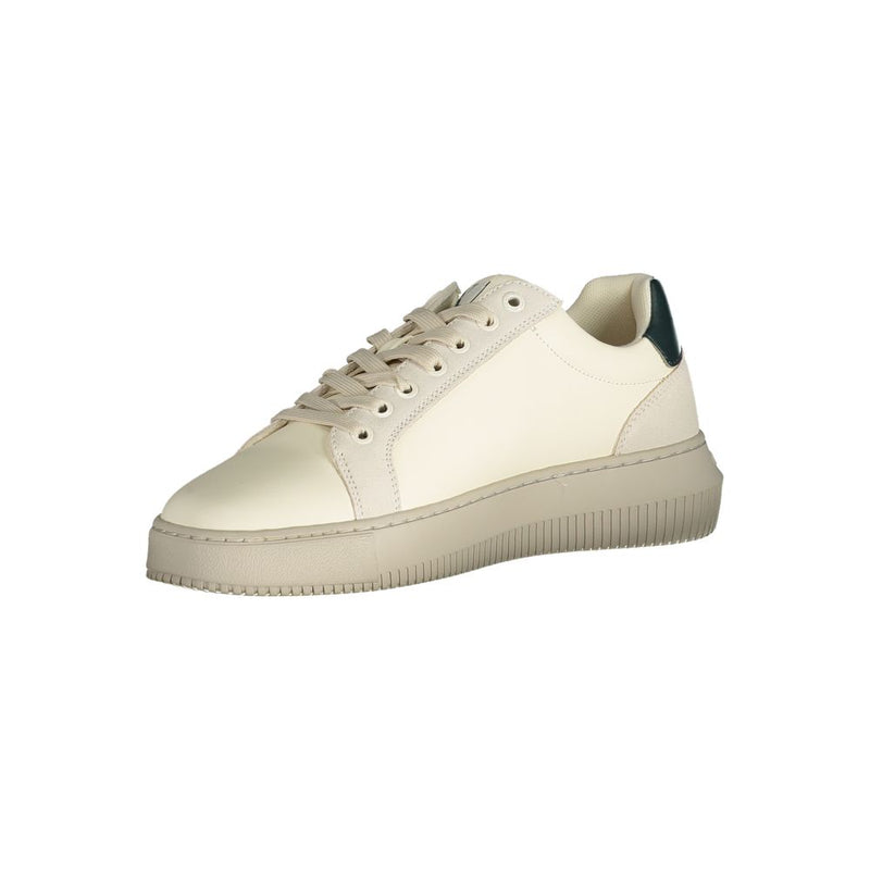Calvin Klein White Polyester Sneaker for Men - Eco-Friendly Style