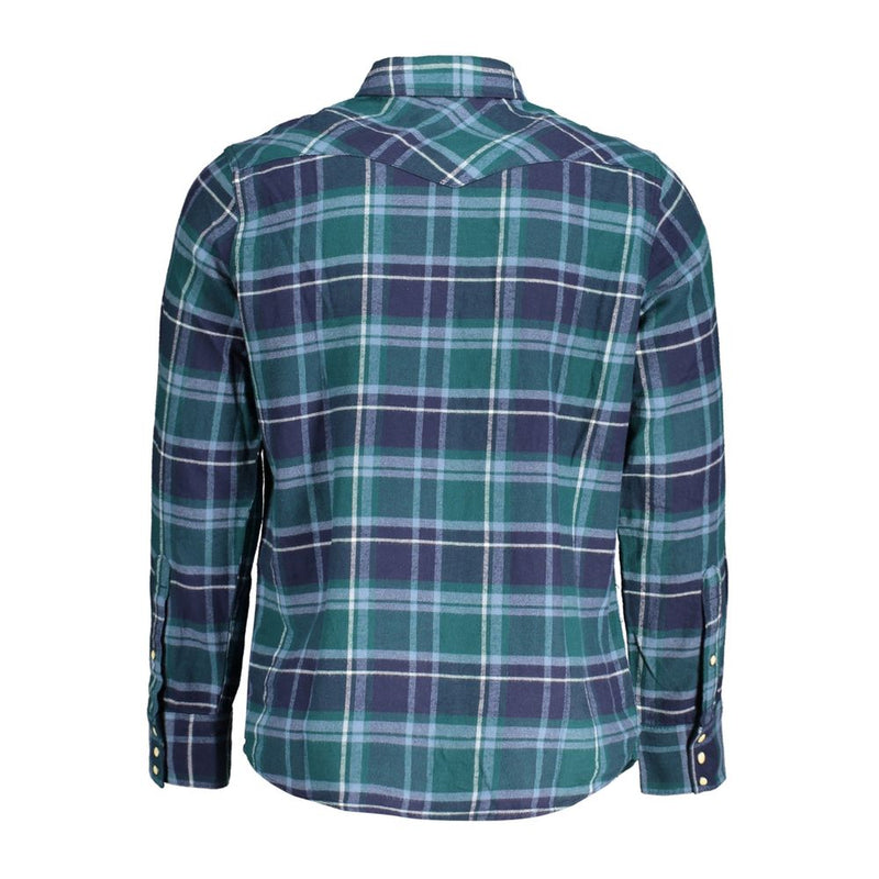 Wrangler groene katoenen overhemd