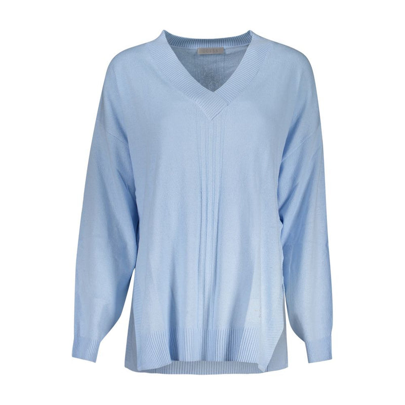 Guess Jeans Blue Cotton Sweater - Stylish Comfort