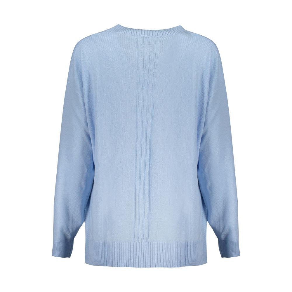 Guess Jeans Blue Cotton Sweater - Stylish Comfort