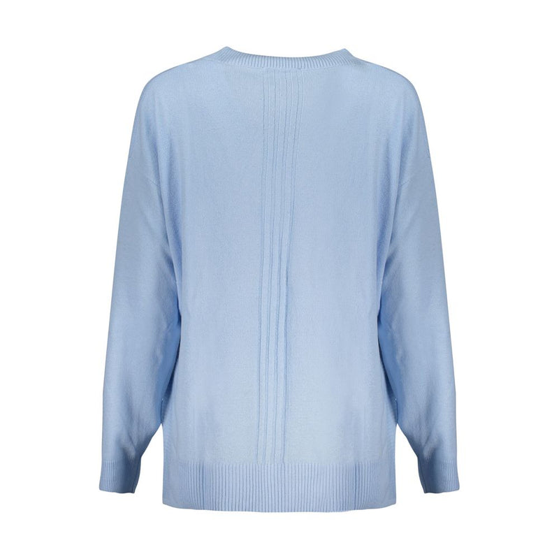 Guess Jeans Blue Cotton Sweater - Stylish Comfort