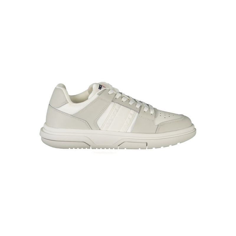 Tommy Hilfiger Women's White Polyester Sneakers - All-Day Comfort