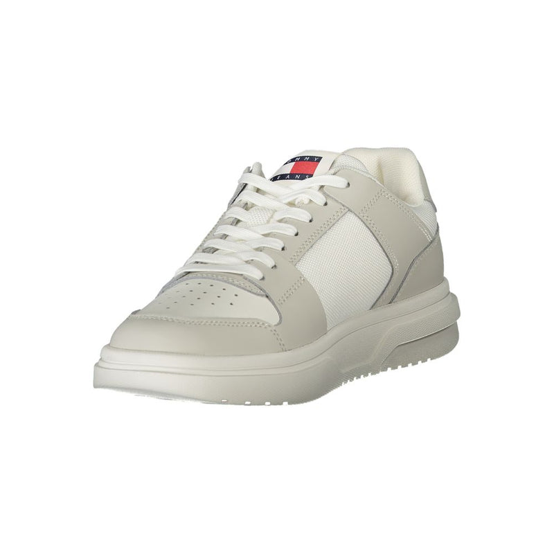 Tommy Hilfiger Women's White Polyester Sneakers - All-Day Comfort