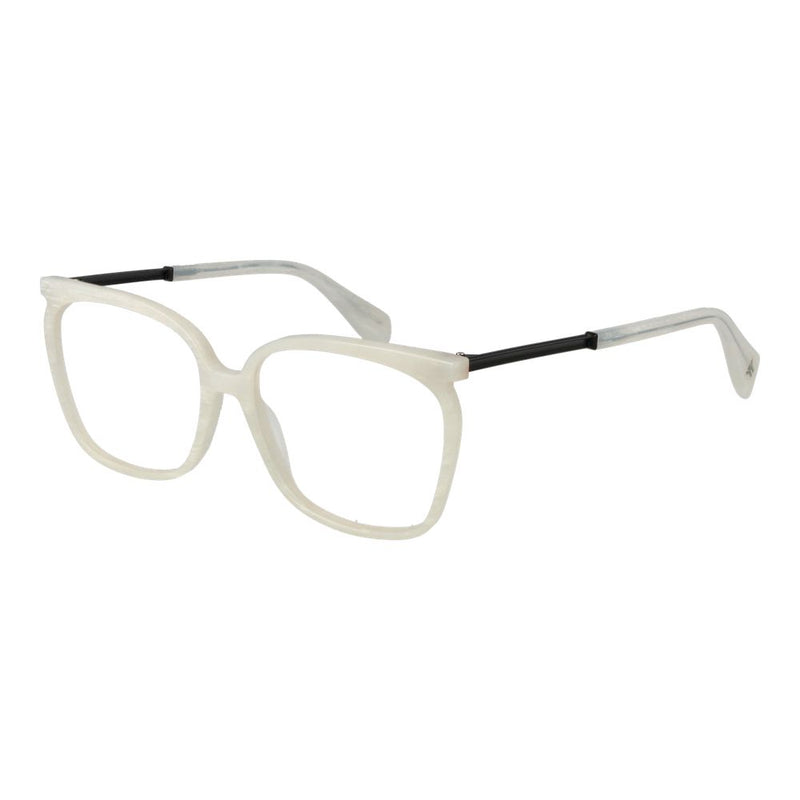 Yohji Yamamoto White Women Glasses Frame - Élégance et Style