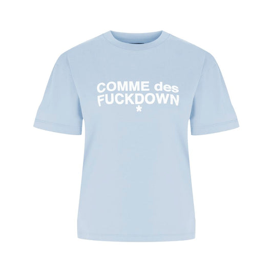 T-shirt femme en coton bleu Comme Des Fuckdown