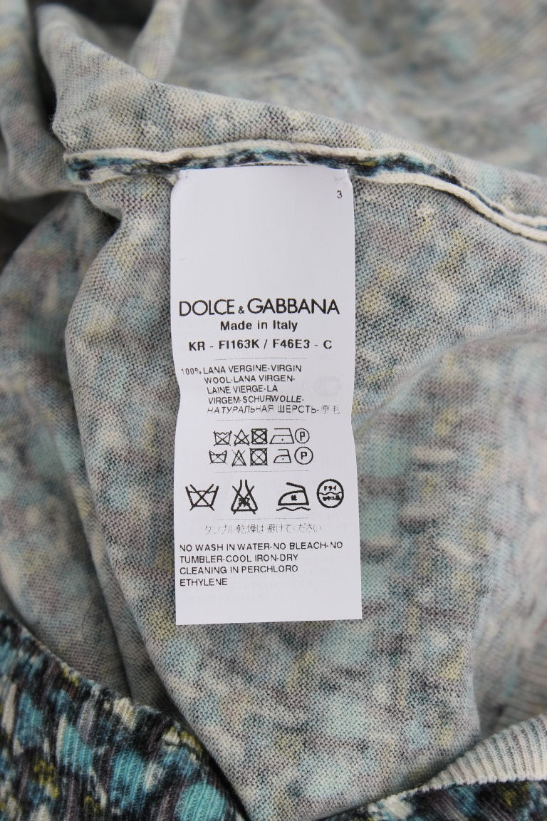 Pull sans manches en laine bleue de Dolce & Gabbana