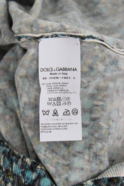 Pull sans manches en laine bleue de Dolce & Gabbana