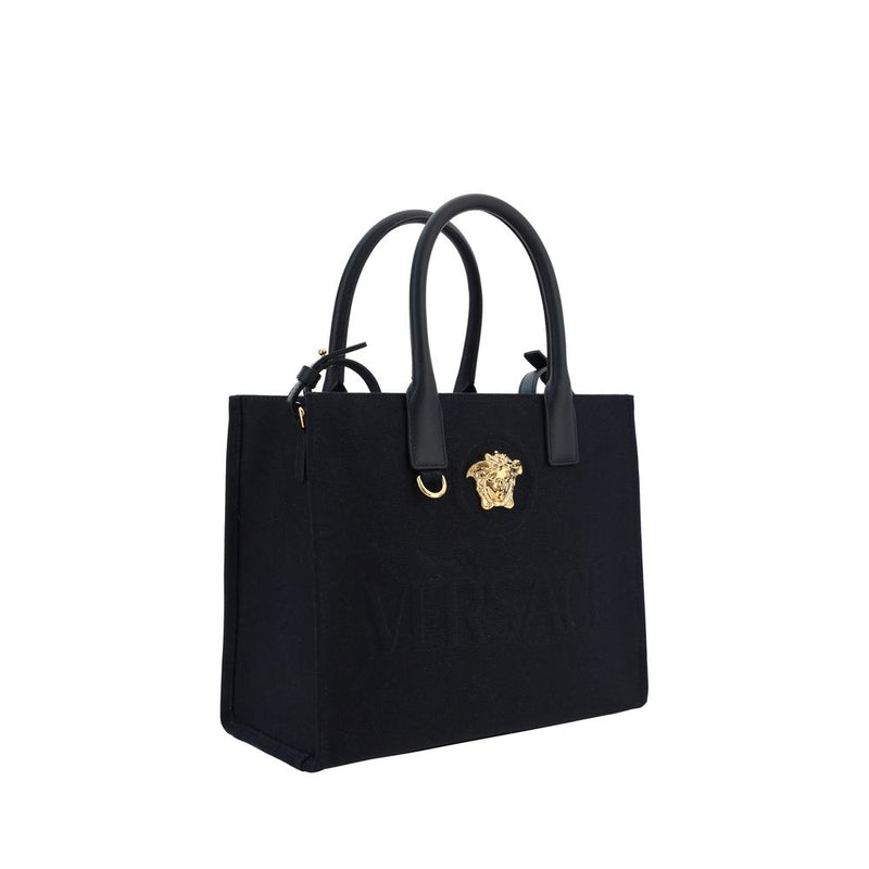 Sac à épaule Versace - Coton luxueux avec appliqué Méduse