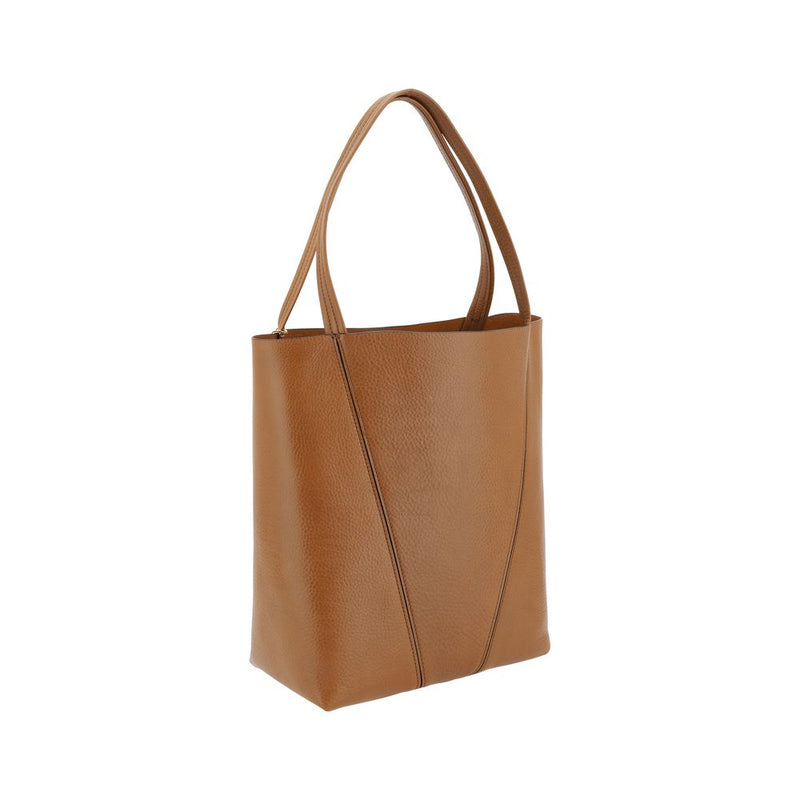 Chloé Spin Shoulder Bag - Élégance en Cuir Grainé