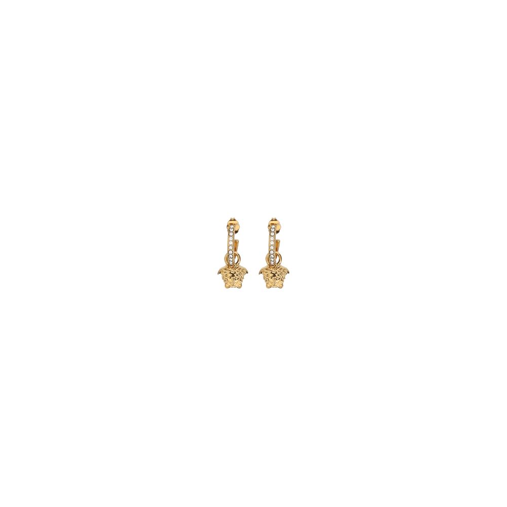 Boucles d'oreilles Versace avec tête de Méduse plaquée or - Luxe emblématique