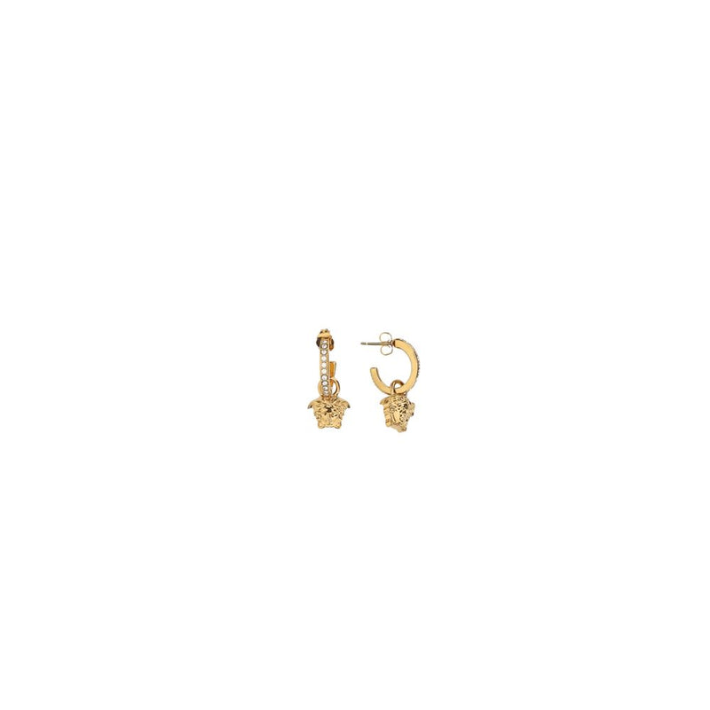Boucles d'oreilles Versace avec tête de Méduse plaquée or - Luxe emblématique
