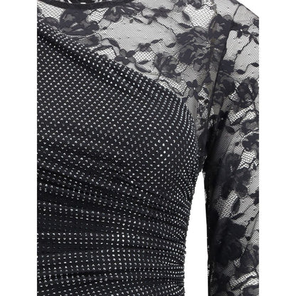 Self-Portrait Lace and rhinestone long Dress