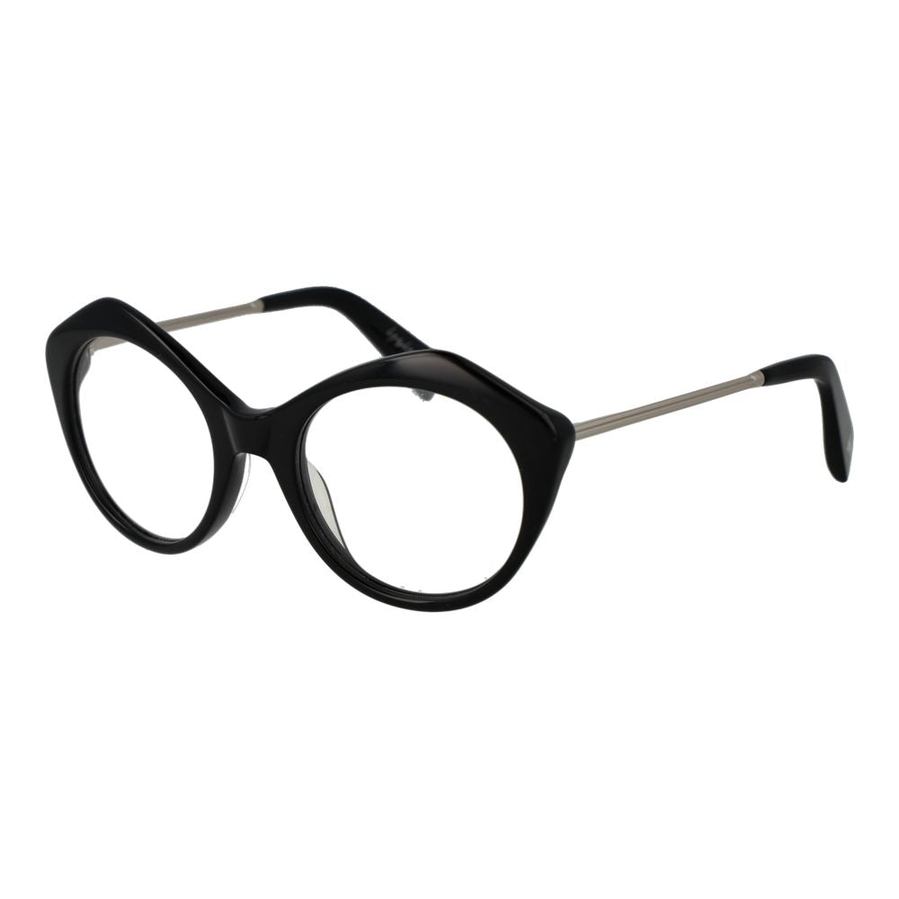 Yohji Yamamoto Black Women's Glasses Frame - Elegant Butterfly Design