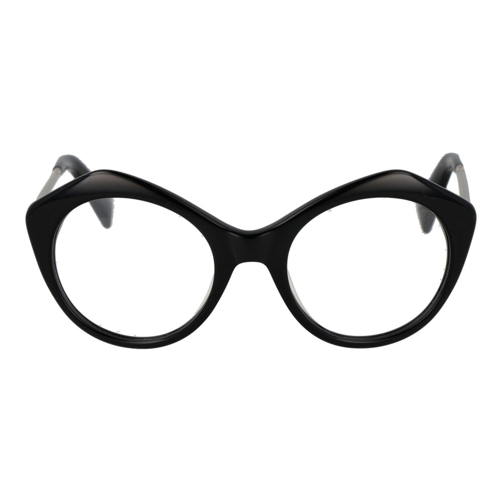 Yohji Yamamoto Black Women's Glasses Frame - Elegant Butterfly Design