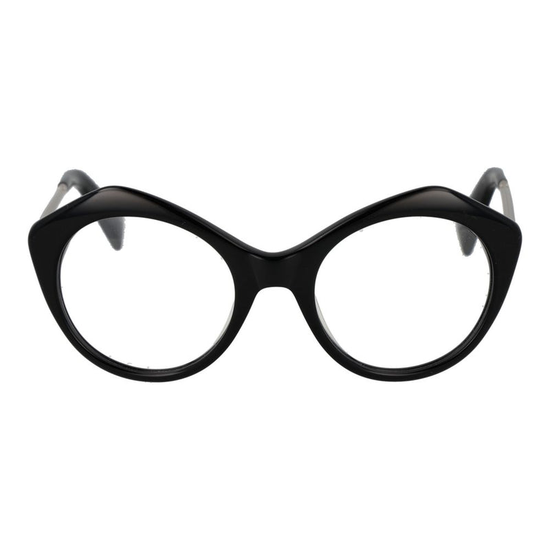 Yohji Yamamoto Black Women's Glasses Frame - Elegant Butterfly Design