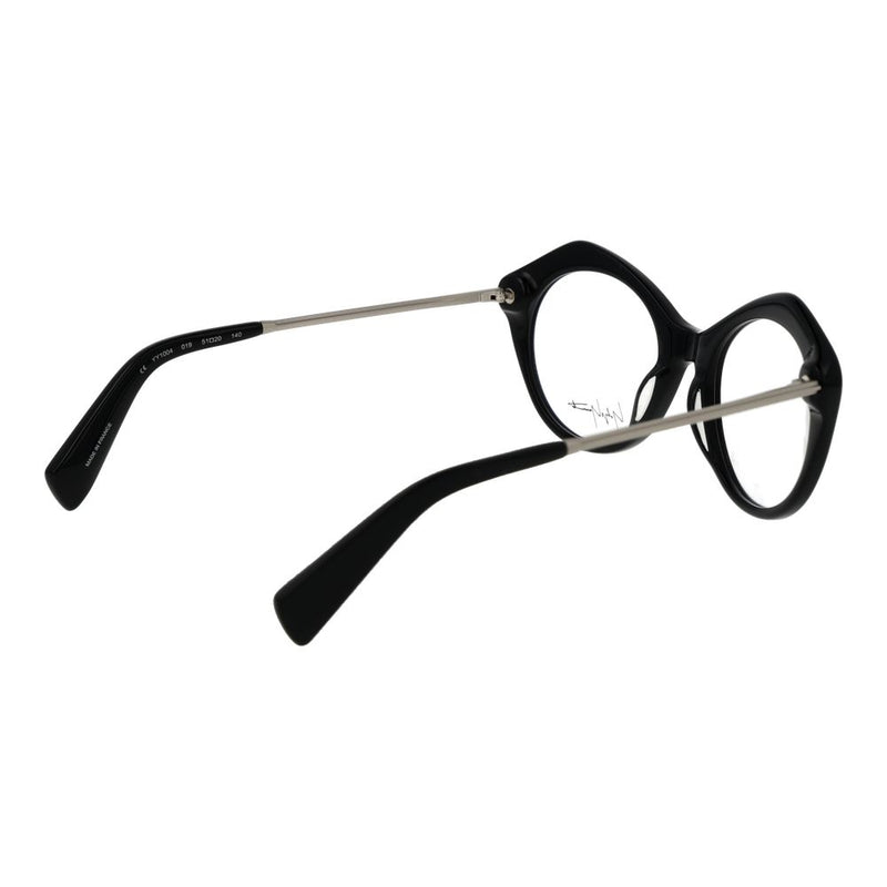 Yohji Yamamoto Black Women's Glasses Frame - Elegant Butterfly Design