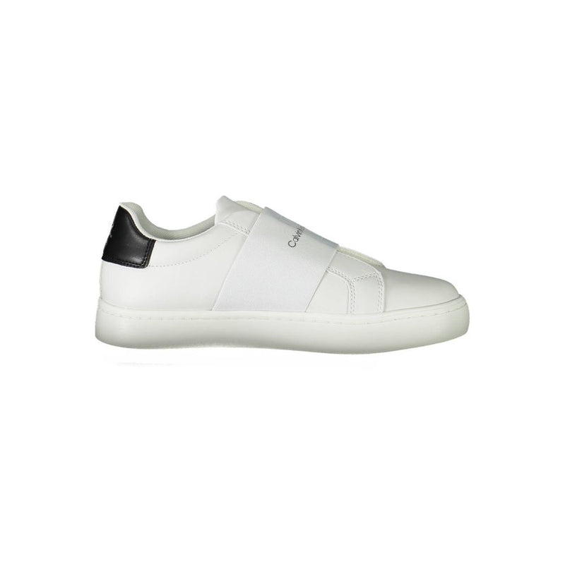 Calvin Klein Women's White Polyester Sneaker - Eco-Friendly Style