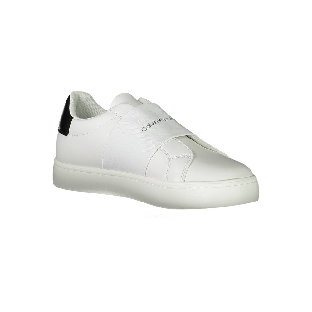 Calvin Klein Women's White Polyester Sneaker - Eco-Friendly Style