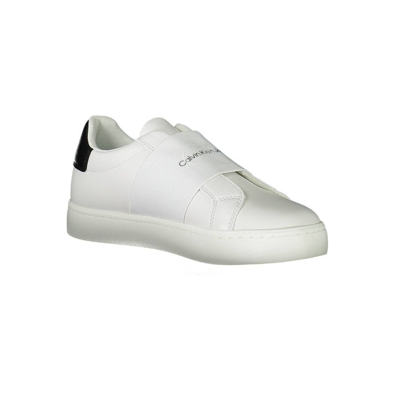 Calvin Klein Women's White Polyester Sneaker - Eco-Friendly Style