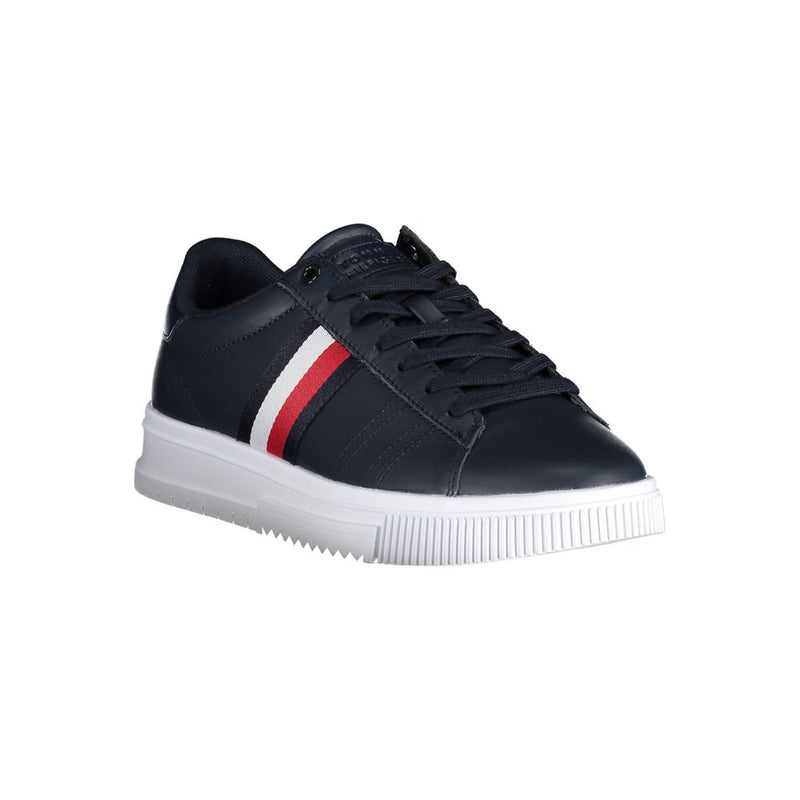 Tommy Hilfiger Blue Polyester Sneaker - Stylish and Durable Footwear