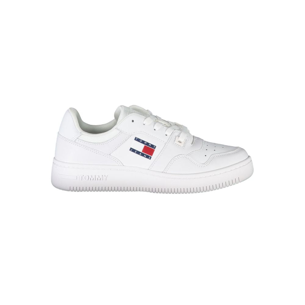 Tommy Hilfiger Women's White Polyester Sneaker - Stylish Comfort