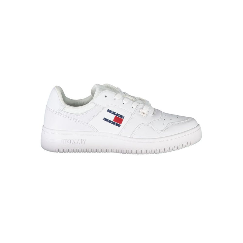 Tommy Hilfiger Women's White Polyester Sneaker - Comfort & Style