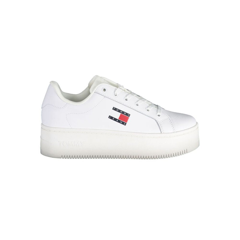 Tommy Hilfiger White Polyester Sneaker - Élégance et Confort