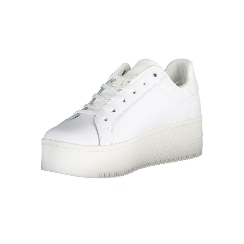 Tommy Hilfiger White Polyester Sneaker - Élégance et Confort