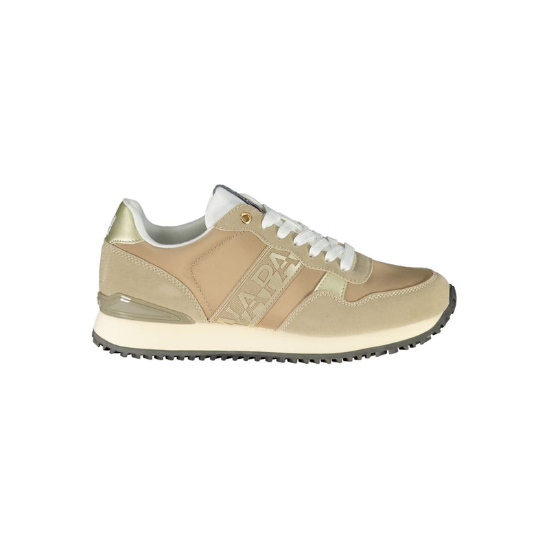 Napapijri Beige Polyester Sneaker - All-Day Comfort and Style