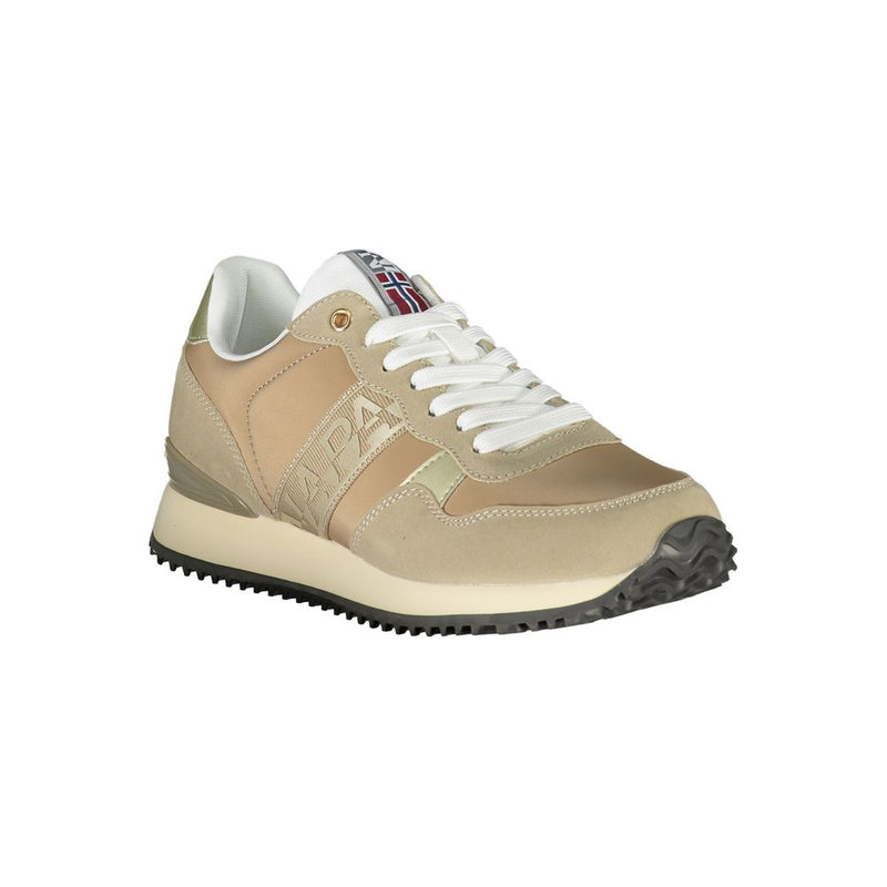Napapijri Beige Polyester Sneaker - All-Day Comfort and Style