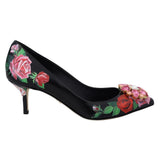 Dolce & Gabbana Black Leather Pump - Élégantes Talons Hauts