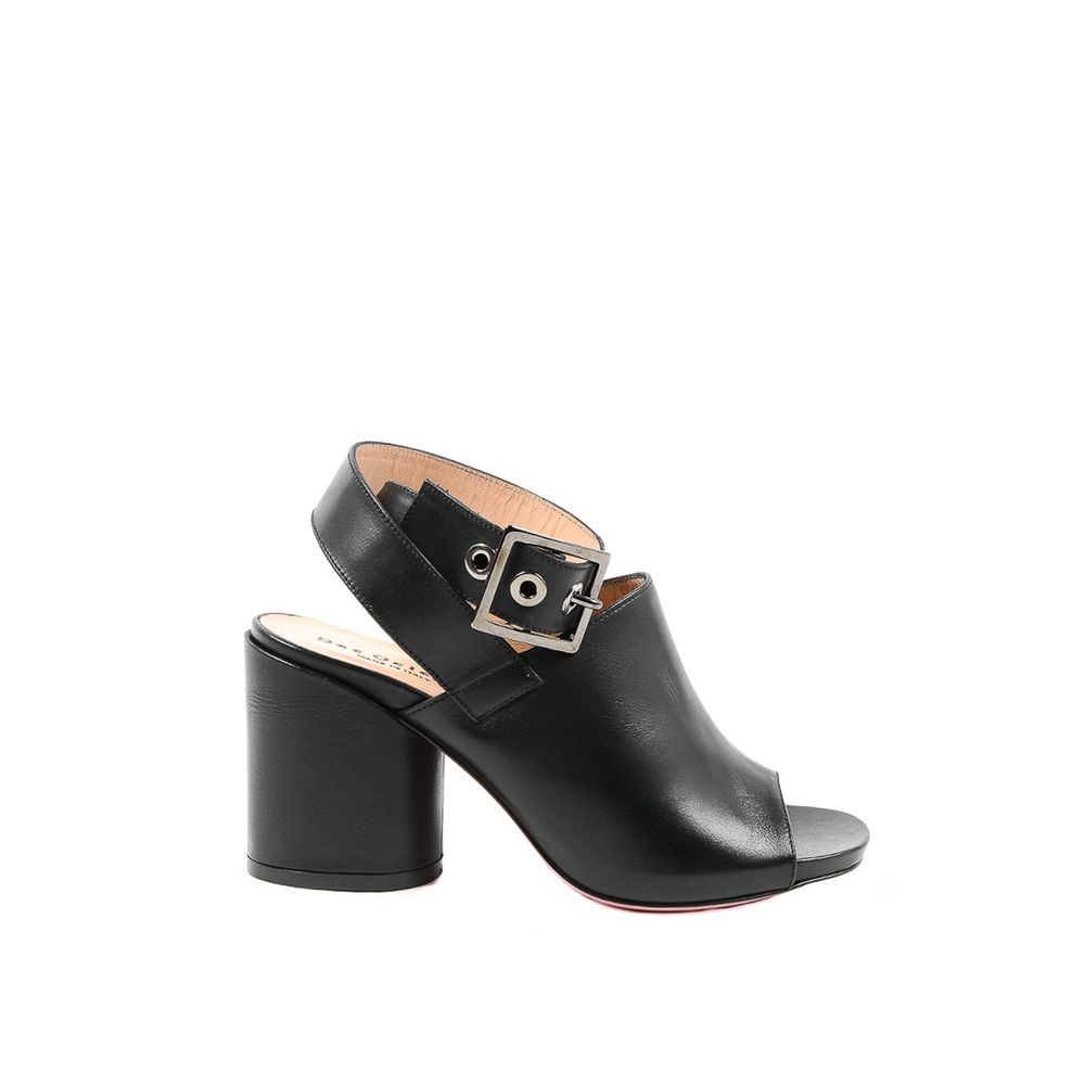 Dee Ocleppo Sandale en Cuir Noir B3063DO VIT PERGAMENA NERO