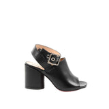 Dee Ocleppo Sandale en Cuir Noir B3063DO VIT PERGAMENA NERO