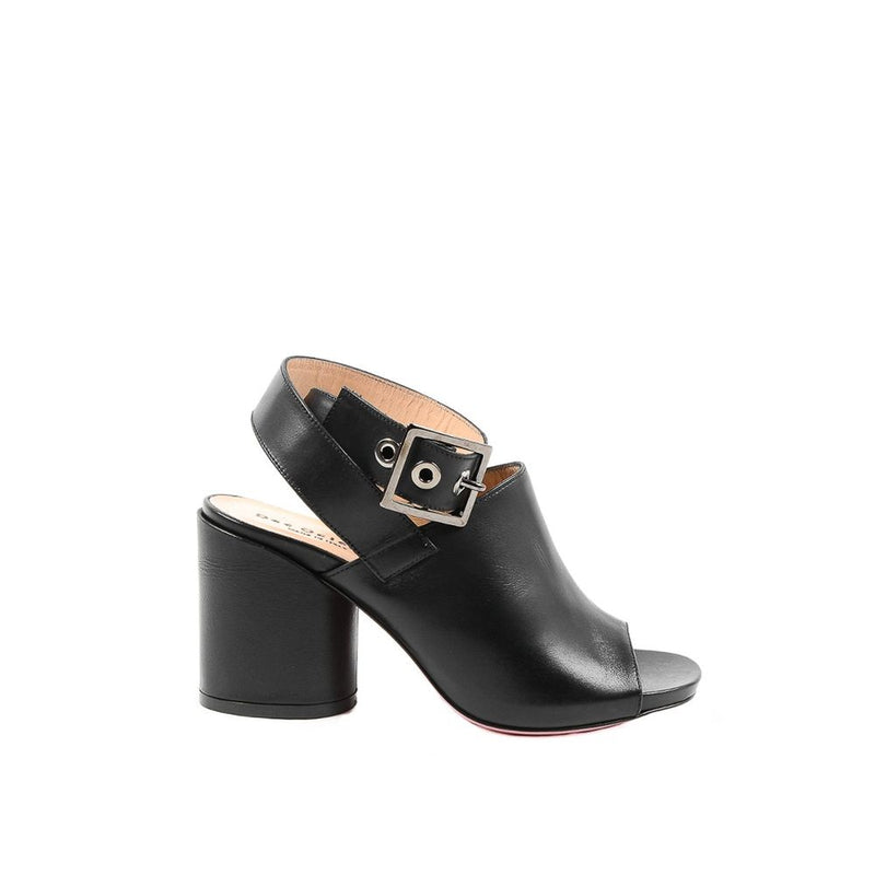Dee Ocleppo Sandale en Cuir Noir B3063DO VIT PERGAMENA NERO
