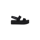 Calvin Klein Jeans Sandales Noires en Coton Bio pour Femmes