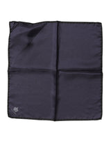 Foulard carré en soie bleu DG Crown pour homme Dolce &amp; Gabbana