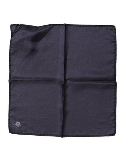 Foulard carré en soie bleu DG Crown pour homme Dolce &amp; Gabbana