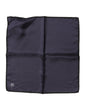 Foulard carré en soie bleu DG Crown pour homme Dolce &amp; Gabbana