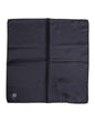 Dolce & Gabbana Blue DG Crown Zijden Vierkante Heren Foulard Sjaal