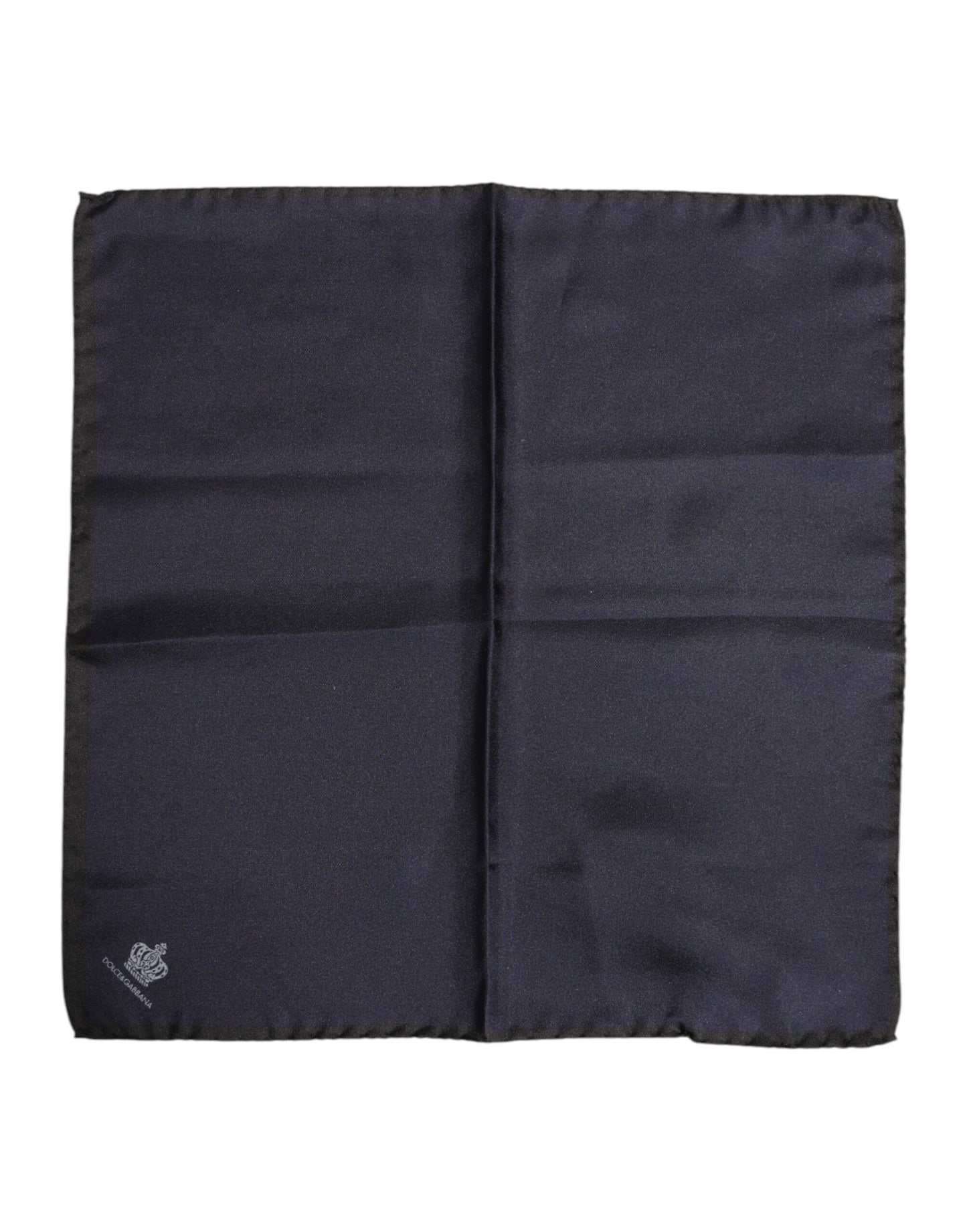 Dolce &amp; Gabbana Blue DG Crown Zijden Vierkante Heren Foulard Sjaal