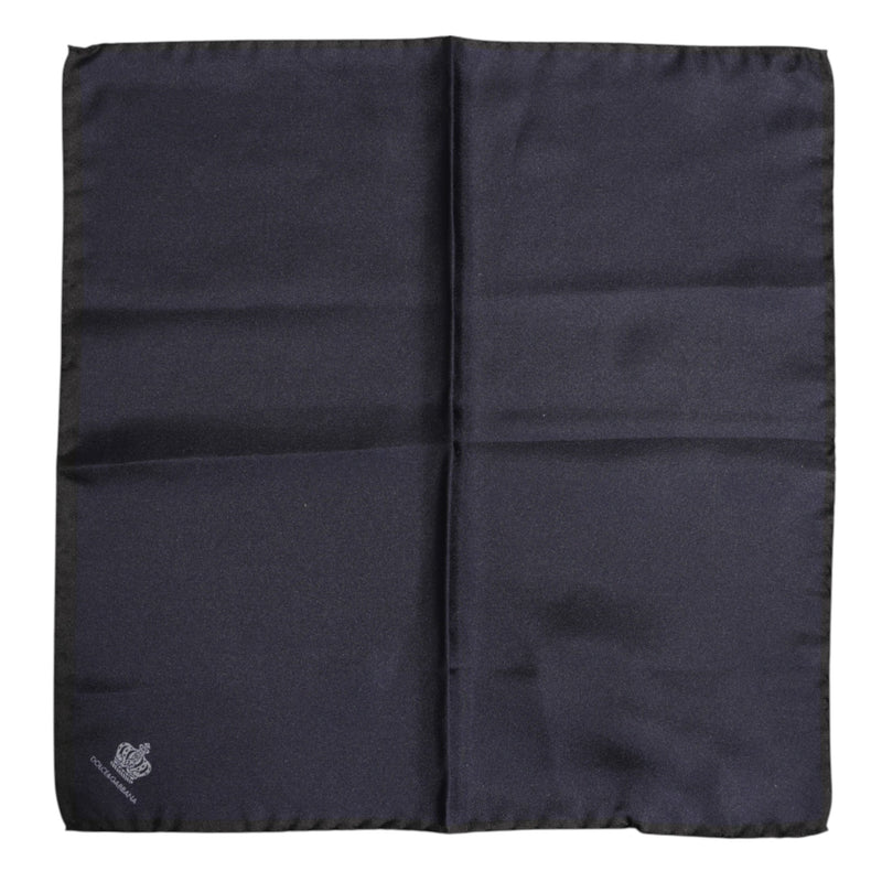 Dolce & Gabbana Foulard en Soie Carré DG Crown Bleu pour Homme