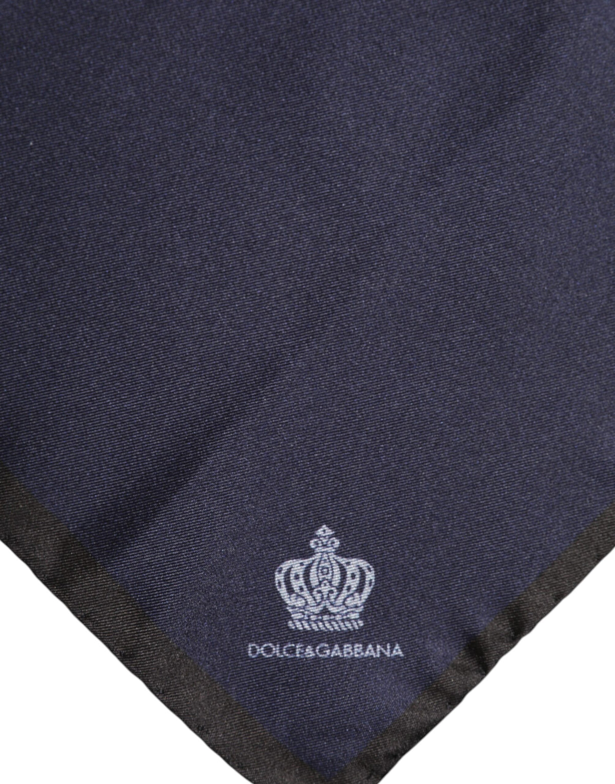 Dolce & Gabbana Foulard en Soie Carré DG Crown Bleu pour Homme