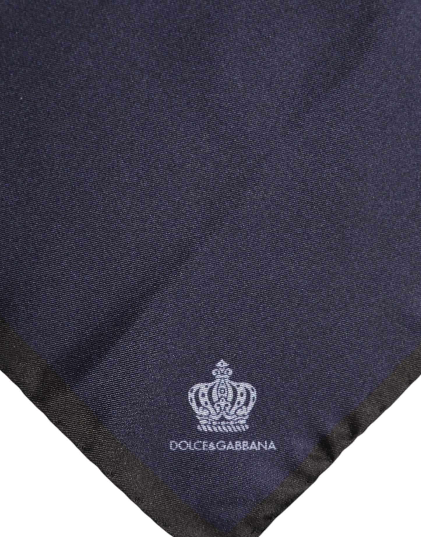 Dolce & Gabbana Blue DG Crown Zijden Vierkante Heren Foulard Sjaal