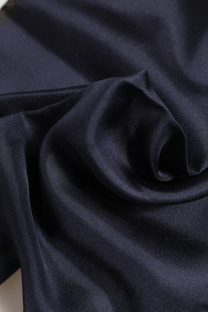 Dolce & Gabbana Blue DG Crown Zijden Vierkante Heren Foulard Sjaal