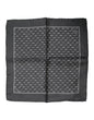 Foulard carré en soie imprimé poisson noir Dolce &amp; Gabbana pour homme